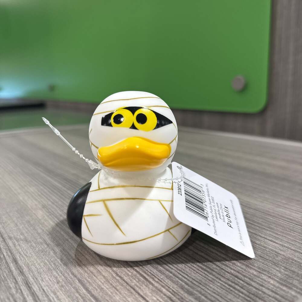 Publix Halloween Mummy Rubber Duck Decoration